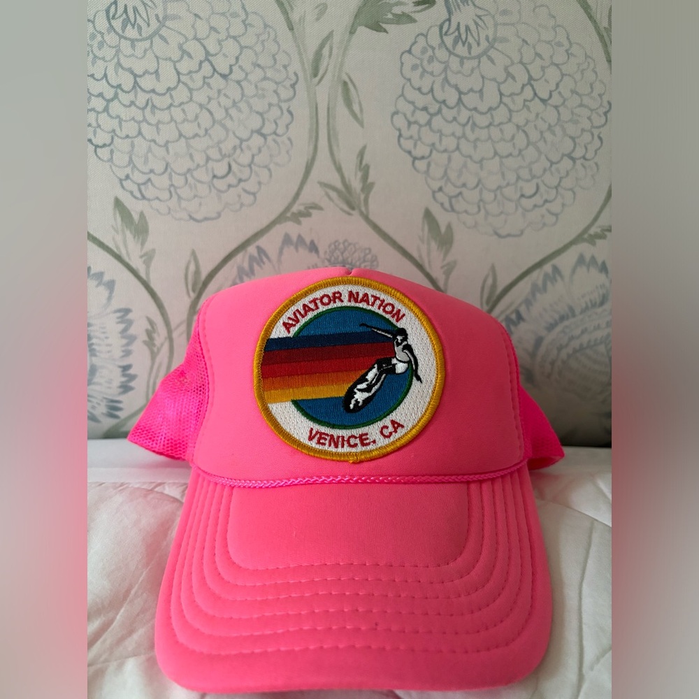 Aviator Nation Pink Trucker Hat